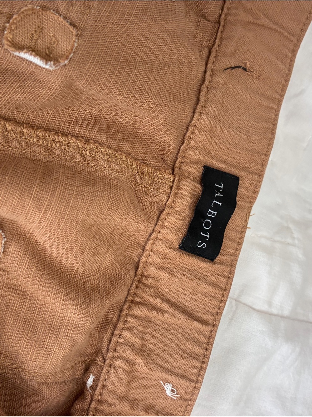 Talbots Women's relaxed fit Cargo Pants in Brown elastic back - Picture 5 of 6
